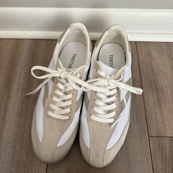 Tretorn women’s Rawlins 2.0 low top suede sneaker white beige size 7 - Picture 3 of 7